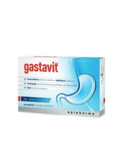 APIPHARMA GASTAVIT TABLETE ZA ŽVAKANJE a 24, Neutralizira želučanu kiselinu i ublažava žgaravicu