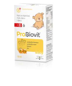 APIPHARMA ProBiovit baby + D3 kapi 10 ml, Za regulaciju crijevne mikroflore i ublažavanje dojenačkih kolika