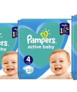 PAMPERS ACTIVE BABY MAXI (4) 4 PAKETA=100 PELENA