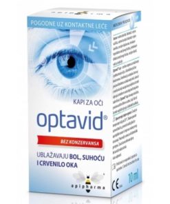 APIPHARMA Optavid kapi za oči 10ml, Ublažavaju bol, suhoću i crvenilo oka