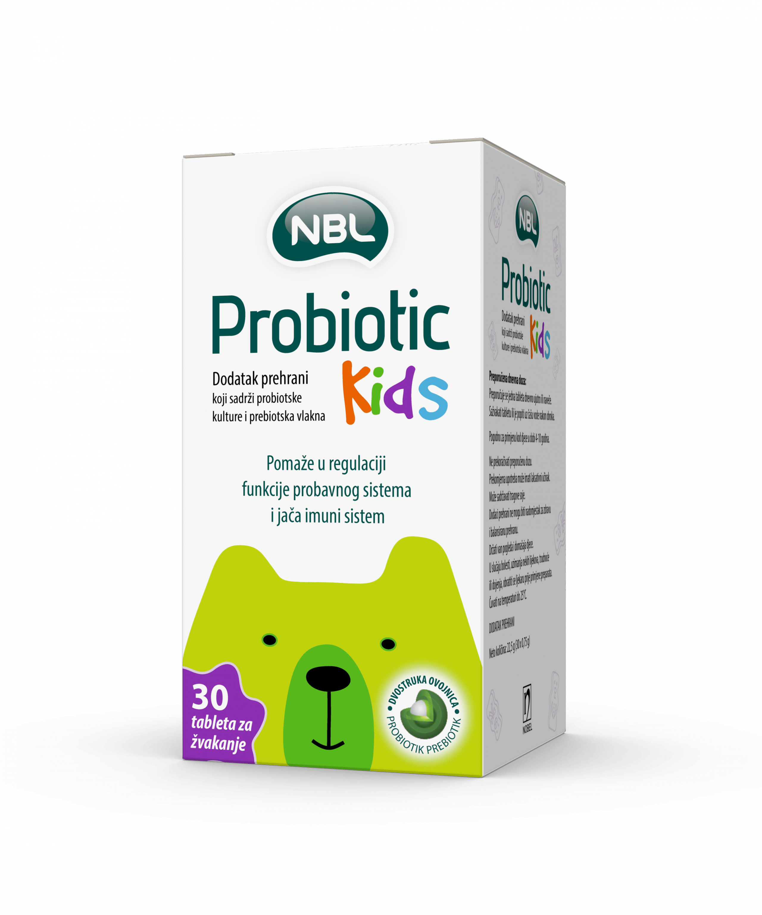 1+1 GRATIS, ROK 13.12.2025 NOBEL Probiotic Kids tablete za žvakanje a30