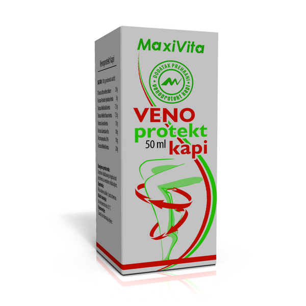 MAXIVITA VENO Protekt kapi 50ml, namijenjene osobama koje imaju problema sa venskom cirkulacijom