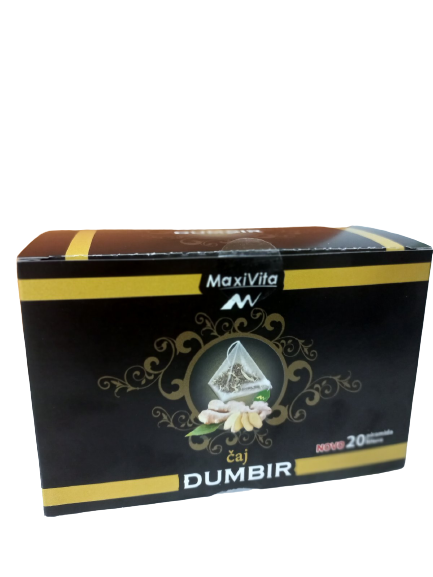 MAXIVITA Đumbir čaj 40g, 20 piramida vrećica