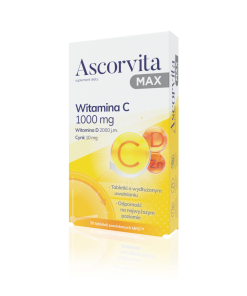 ASCORVITA MAX Vitamin C 1000mg + Vitamin D + Cink tablete a30
