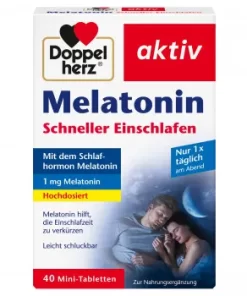 Doppelherz® aktiv Melatonin tablete a 40, Pomaže da se skrati vrijeme potrebno da zaspite