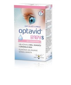 APIPHARMA OPTAVID BABY S KAPI ZA OČI U SPREJU 10ml, Ublažavaju bol, suhoću i crvenilo oka