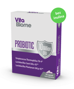 VitaBiome PROBIOTIC kapsule a 30, Pomaže uspostavljanju balansiranog mikrobioma, podstiče imuni i probavni sistem i poboljšava Vaše raspoloženje