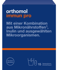 ORTHOMOL IMMUN PRO granule a15, Sadrži probiotike, prebiotike, vitamine i minerale.