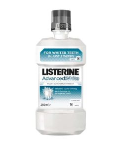 LISTERINE Advanced White rastvor za ispiranje usta 250ml, Za održavanje higijene usta te vidljivo bjelje zube nakon samo dvije sedmice.