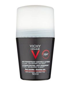 VICHY HOMME DÉODORANT ANTIPERSPIRANS 48h 50ml, Roll-on protiv znojenja za muškarce s osjetljivom kožom