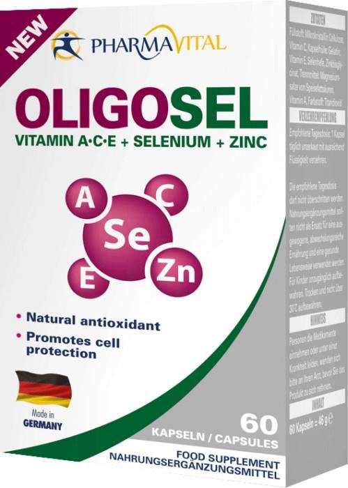 PHARMAVITAL Oligosel A C E + Selen + Zinc kapsule a60