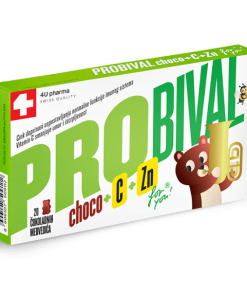 PROBIVAL Choco+C+Zn probiotik 20 čokoladnih medvjedića, dodatak prehrani sa zaslađivačem