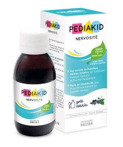 PEDIAKID - Nervosite sirup 125 ml, za smanjenje nervoze i hiperaktivnosti kod djece, sa ukusom crne ribizle