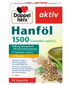 DOPPELHERZ KONOPLJINO ULJE (1500mg) a30, Za normalno funkcionisanje nervnog sistema.