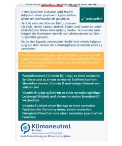 Alternative view of DOPPELHERZ KONOPLJINO ULJE (1500mg) a30, Za normalno funkcionisanje nervnog sistema.