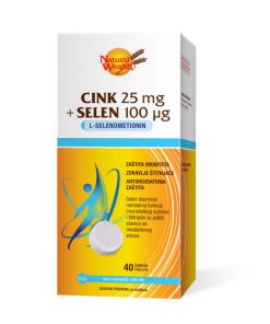 Natural Wealth® Cink 25mg plus Selen 100 mikrograma šumeće tablete a40, Višestruki učinak na organizam