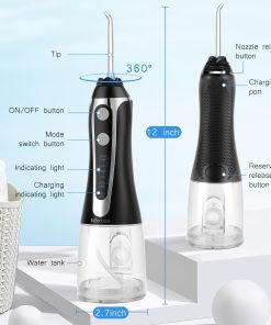 Alternative view of H2OFloss PRIJENOSNI ORALNI IRIGATOR-TUŠ CRNI