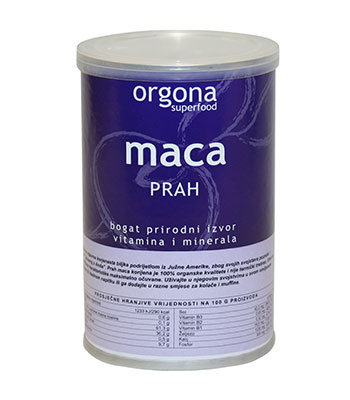 ORGONA Maca prah 150g, Dodatak prehrani za jačanje libida i vitalnosti
