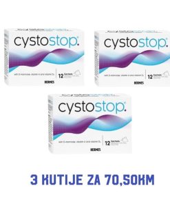 Posebna ponuda: HERMES CYSTOSTOP 3 kutije po 12 kesica, Pomaže u kontrolisanju bakterijskih infekcija mokraćnog mjehura