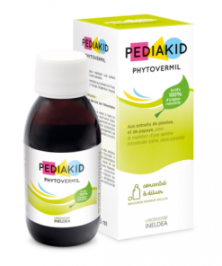 PEDIAKID Phytovermil Sirup protiv crijevnih parazita kod djece 125ml, Napravljen od biljnih ekstrakata