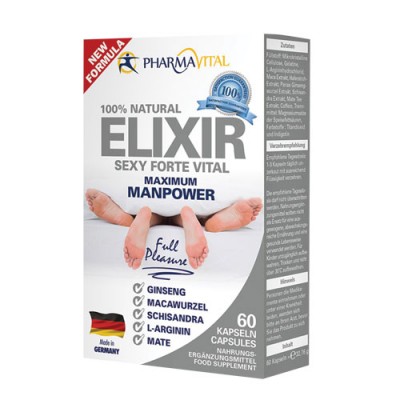 Pharmavital Elixir Sexy Forte Vital kapsule a60, Doprinosi da muškarac bude vitalan u svim životnim situacijama