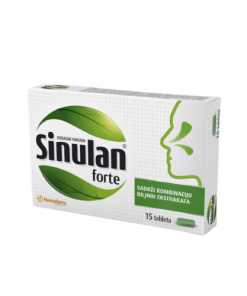 HEMOFARM SINULAN forte tablete a15, Namijenjen osobama sa rinitisom, sinuzitisom i bronhitisom