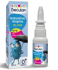 Becutan KIDS VITS izotonična otopina za nos 30ml, Za novorođenčad i dojenčad