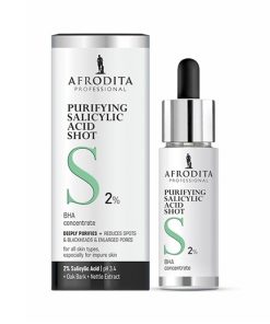 AFRODITA PURIFYING SALICYLIC ACID SHOT BHA KONCENTRAT 30ml, Smanjuje pojavu bubuljica, mitesera i veličinu proširenih pora.