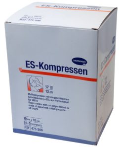 HARTMANN ES komprese 25 x 2 (10x10 cm), Komprese sa presavijenim rubovima remena