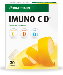DIETPHARM Imuno C D® kapsule a 30, Dodatak prehrani s vitaminom C, vitaminom D i cinkom