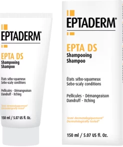 EPTADERM EPTA DS ŠAMPON 150ml, Za vlasište koje je sklono seboreičnom dermatitisu, ublažava crvenilo vlasišta i svrbež