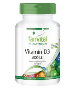 Fairvital Vitamin D3 5000 IU kapsule a180, Za nadopunu vitamin D