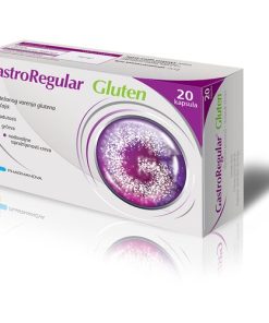 PHARMANOVA GASTRO REGULAR GLUTEN kapsule a20, Mješavina enzima koji olakšavaju konzumaciju hrane koja sadrži gluten.