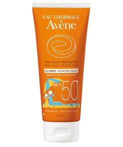 AVENE Dječje mlijeko za zaštitu od sunca SPF 50+ 100ml, Vrlo visoka zaštita od sunca za osjetljivu dječju kožu za lice i tijelo