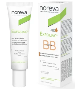 Noreva EXFOLIAC tonirana BB krema gold 30ml, Obojena krema protiv nepravilnosti, nekomedogeno