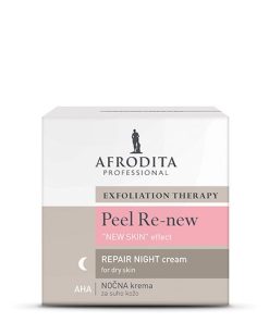 AFRODITA PEEL RE-NEW AHA Krema za suhu kožu 50ml, Noćna njega sa voćnim kiselinama