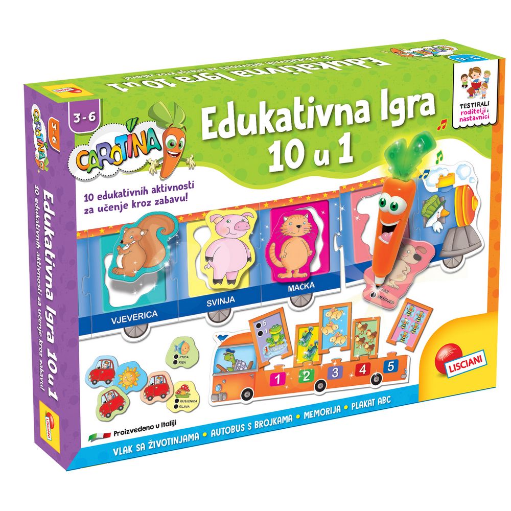 LISCIANI Edukativna igra 10u1, Za djecu od 3 do 6 godina