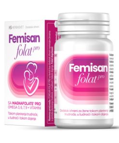 FEMISAN FOLAT PRO sadrži Magnafolate® PRO, folnu kiselinu u obliku metilfolata, 30 kapsula