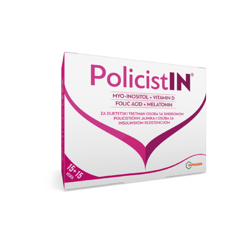 PolicistIN 15 vrećica za DAN i 15 vrećica za NOĆ, Za osobe sa policističnim jajnicima i inzulinskom rezistencijom