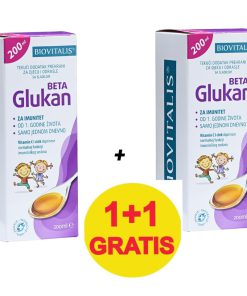BIOVITALIS BETA GLUKAN SIRUP 200ML 1+1 GRATIS, Dodatak prehrani za jačanje imuniteta djece i odraslih
