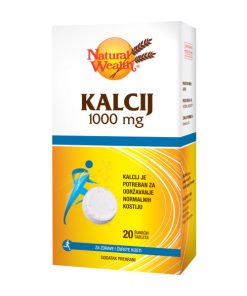 NATURAL WEALTH Kalcij 1000mg šumeće tablete a20, Za nadopunu kalcija