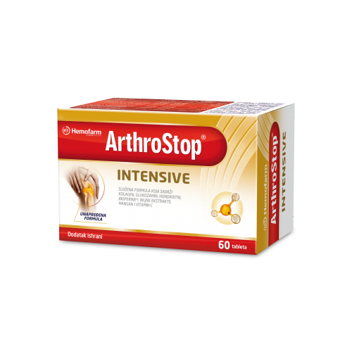 HEMOFARM ArthroStop INTENSIVE (60 tableta) Za osobe koje pate od osteoartritisa.