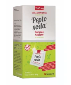 GOODWILL PEPTO SODA šumeće tablete pakovane u vrećice a14, Dodatak prehrani sa sodom bikarbonom