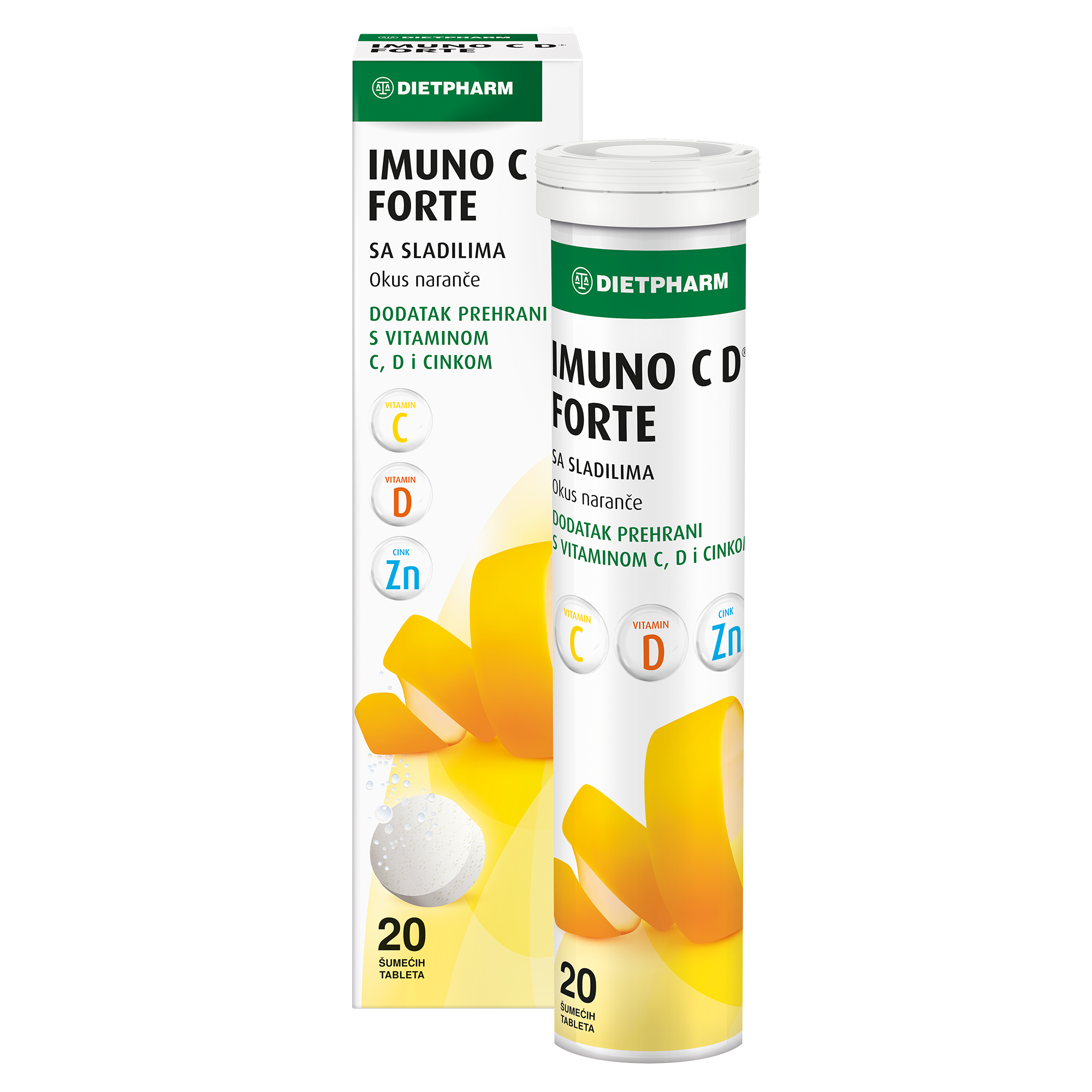DIETPHARM Imuno C D® forte a20 šumeće tablete, Provjereni trio za zdrav imunitet!