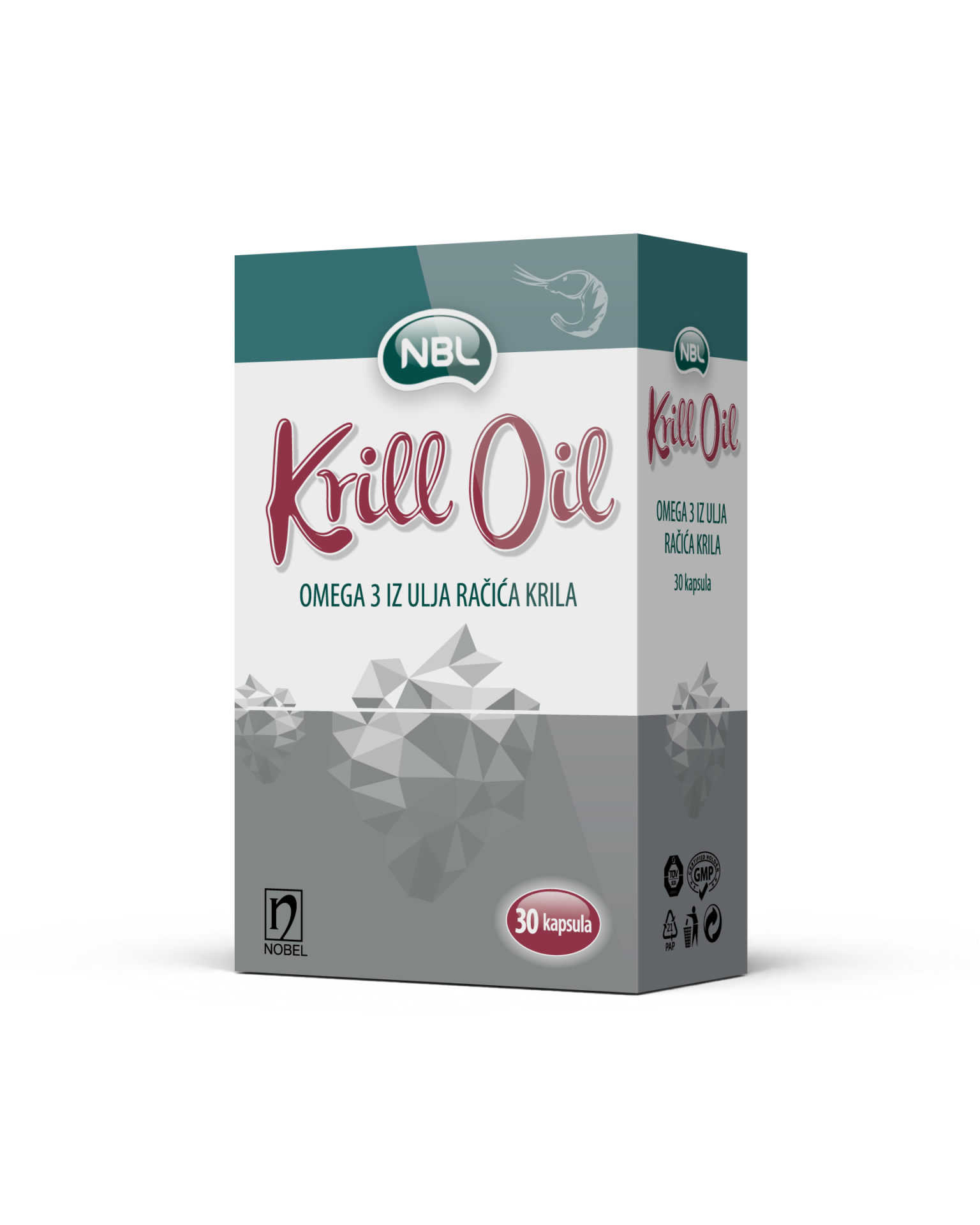 NOBEL KRILL OIL OMEGA-3 kapsule, Omega 3 iz ulja račića krila, 30 kapsula