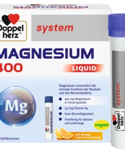 DOPPELHERZ MAGNESIUM 400 LIQUID BOČICE a30, Doprinosi normalnoj funkciji mišića i nervnog sistema