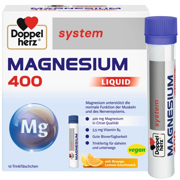 DOPPELHERZ MAGNESIUM 400 LIQUID BOČICE a30, Doprinosi normalnoj funkciji mišića i nervnog sistema