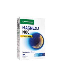DIETPHARM MAGNEZIJ NOĆ SA MELATONINOM  (20 KAPSULA), Dodatak prehrani za miran san