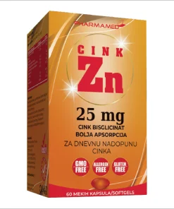PHARMAMED CINK 25mg a60 mekih kapsula, Za dnevnu nadopunu cinka