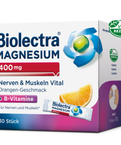 BIOLECTRA MAGNEZIJ 400mg ZA NERVE I MIŠIĆE + B VITAMINI, OKUS LIMUN, 30 DIREKTNIH VREĆICA